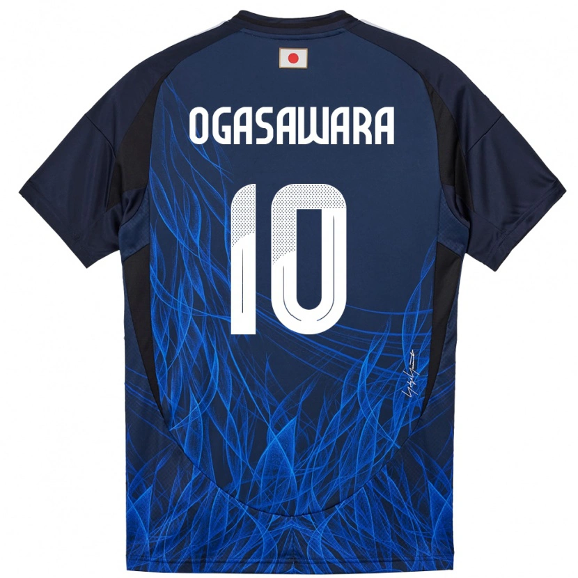 Danxen Enfant Maillot Japon Hiro Ogasawara #10 Bleu Foncé Tenues Domicile 24-26 T-Shirt