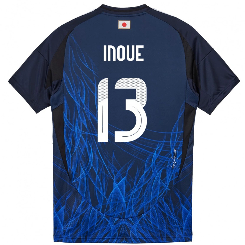Danxen Enfant Maillot Japon Aren Inoue #13 Bleu Foncé Tenues Domicile 24-26 T-Shirt