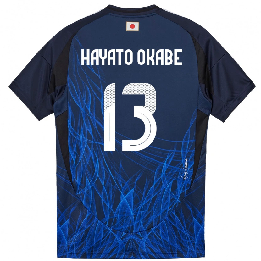 Danxen Enfant Maillot Japon Tariqkani Hayato Okabe #13 Bleu Foncé Tenues Domicile 24-26 T-Shirt