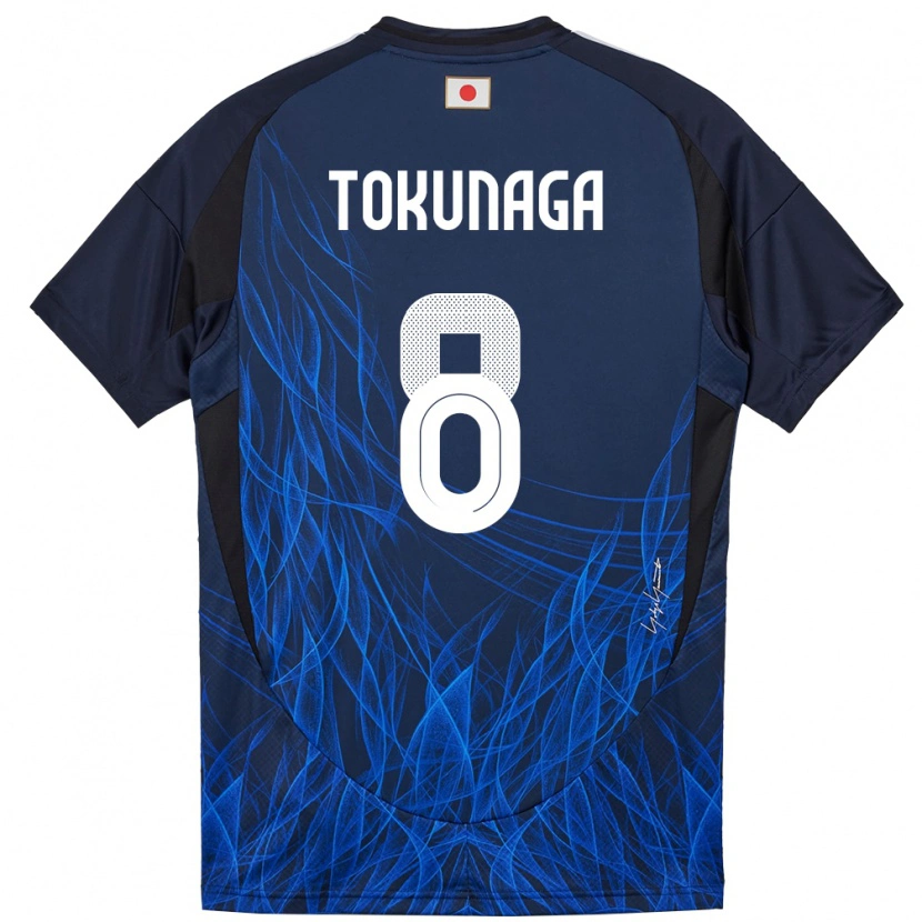Danxen Enfant Maillot Japon Ryo Tokunaga #8 Bleu Foncé Tenues Domicile 24-26 T-Shirt