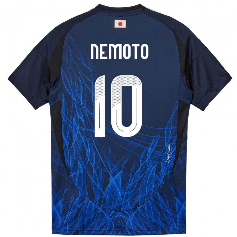 Danxen Enfant Maillot Japon Kotaro Nemoto #10 Bleu Foncé Tenues Domicile 24-26 T-Shirt
