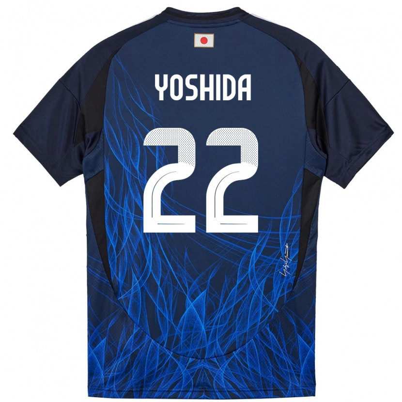 Danxen Enfant Maillot Japon Maya Yoshida #22 Bleu Foncé Tenues Domicile 24-26 T-Shirt