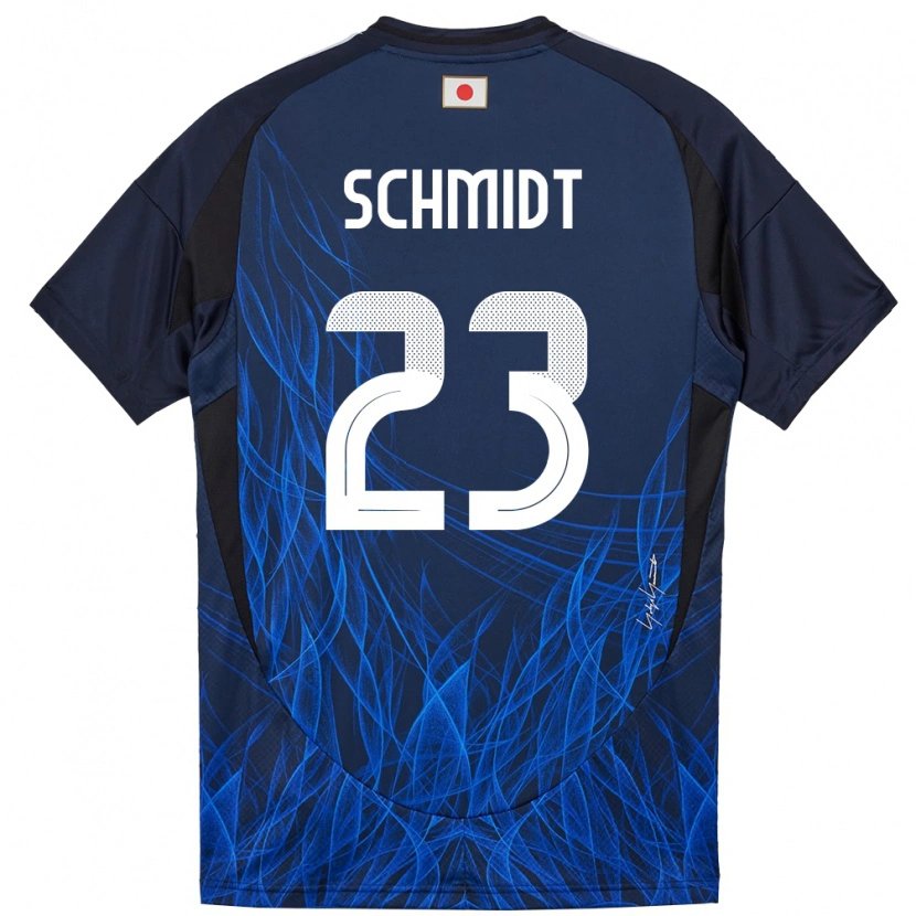 Danxen Enfant Maillot Japon Daniel Schmidt #23 Bleu Foncé Tenues Domicile 24-26 T-Shirt