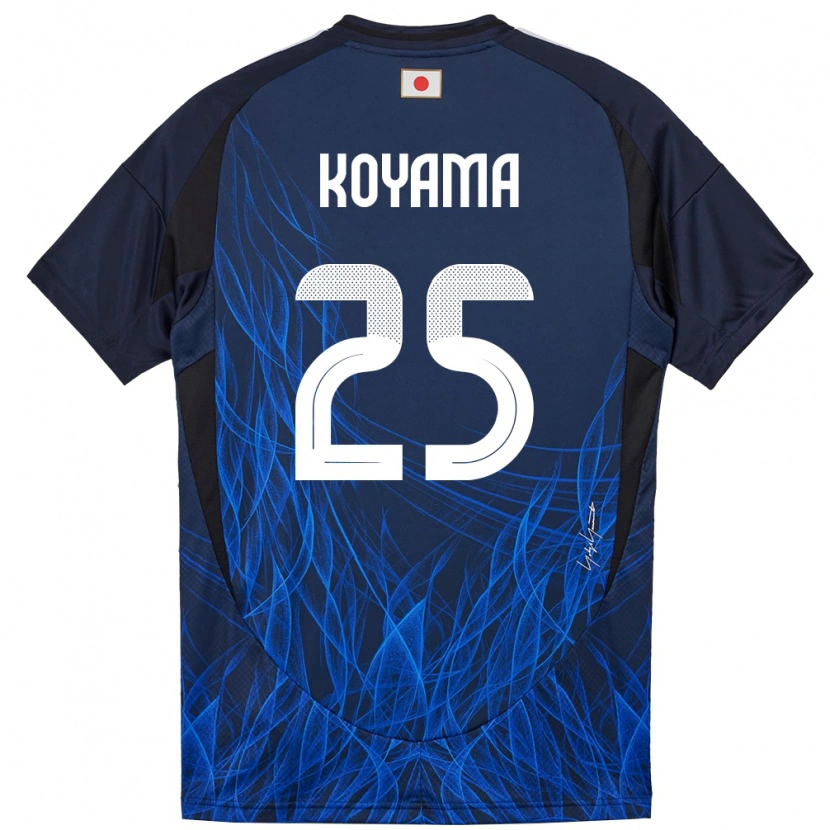 Danxen Enfant Maillot Japon Shinomi Koyama #25 Bleu Foncé Tenues Domicile 24-26 T-Shirt