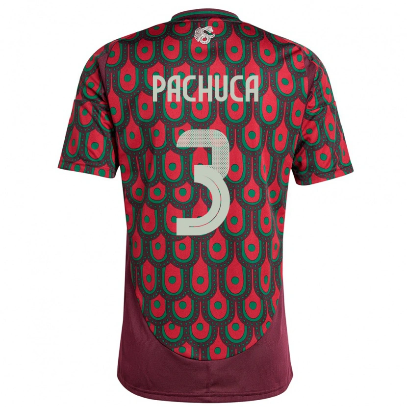 Danxen Enfant Maillot Mexique José Pachuca #3 Bordeaux Tenues Domicile 24-26 T-Shirt