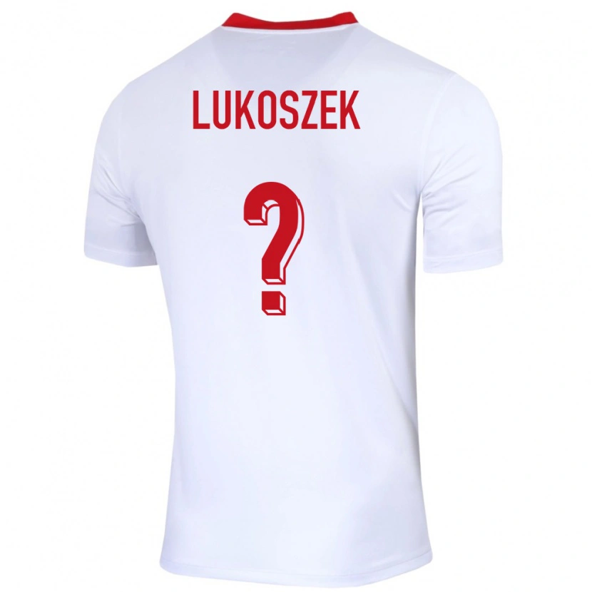 Danxen Enfant Maillot Pologne Kamil Lukoszek #0 Blanc Tenues Domicile 24-26 T-Shirt