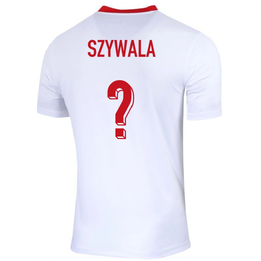 Danxen Enfant Maillot Pologne Bartosz Szywala #0 Blanc Tenues Domicile 24-26 T-Shirt