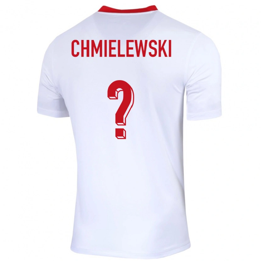Danxen Enfant Maillot Pologne Jakub Chmielewski #0 Blanc Tenues Domicile 24-26 T-Shirt
