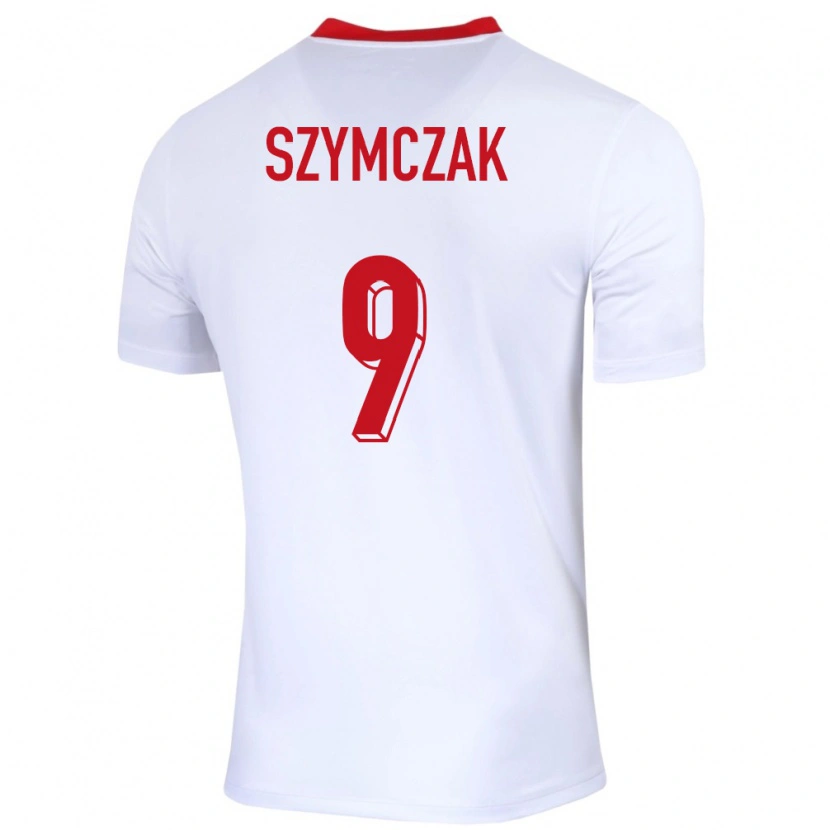 Danxen Enfant Maillot Pologne Filip Szymczak #9 Blanc Tenues Domicile 24-26 T-Shirt