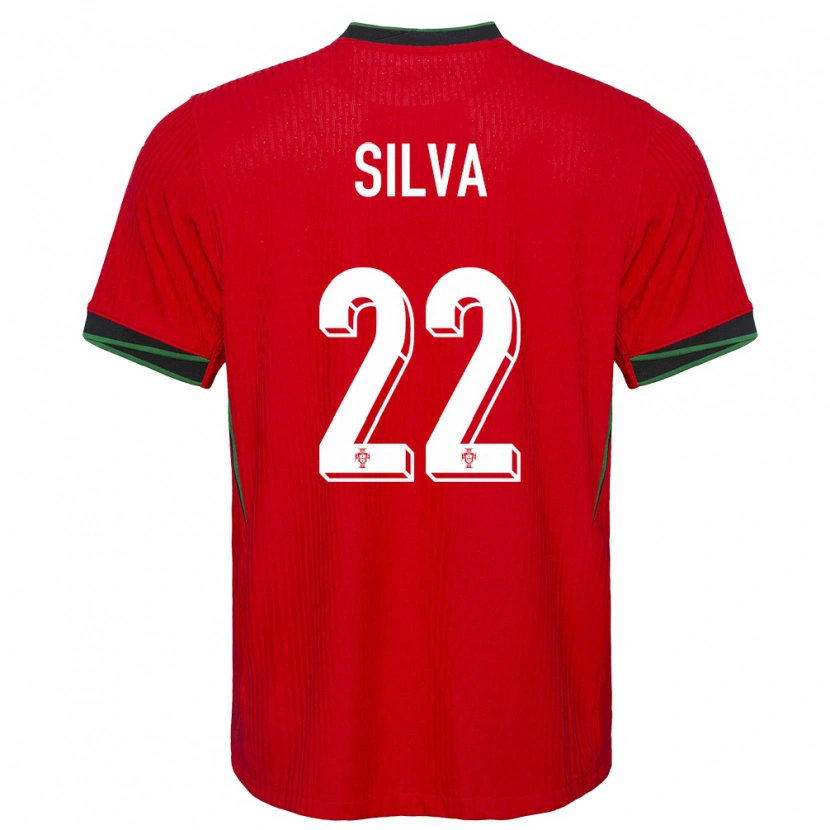 Danxen Enfant Maillot Portugal Rui Silva #22 Rouge Tenues Domicile 24-26 T-Shirt