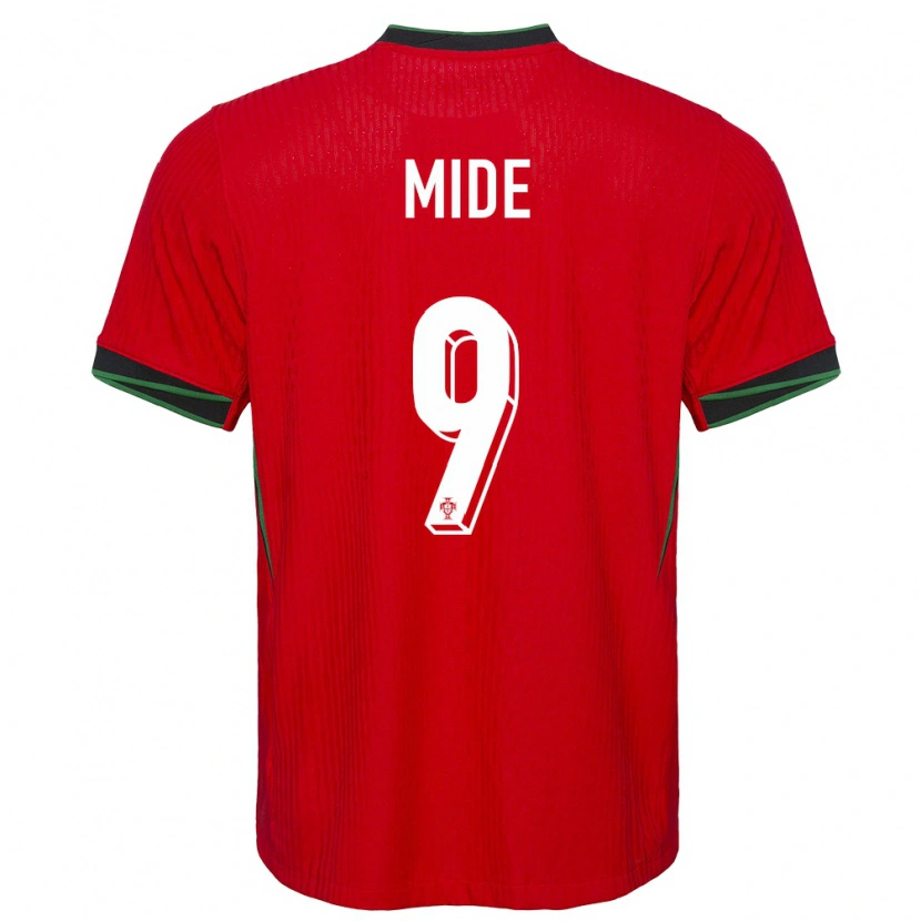Danxen Enfant Maillot Portugal Mateus Mide #9 Rouge Tenues Domicile 24-26 T-Shirt