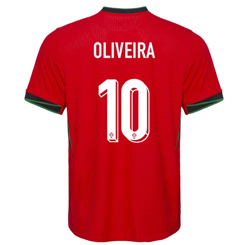 Danxen Enfant Maillot Portugal André Oliveira #10 Rouge Tenues Domicile 24-26 T-Shirt
