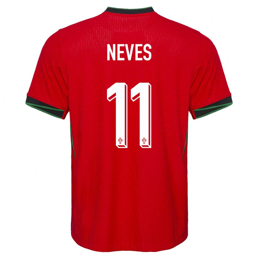 Danxen Enfant Maillot Portugal Bernardo Neves #11 Rouge Tenues Domicile 24-26 T-Shirt