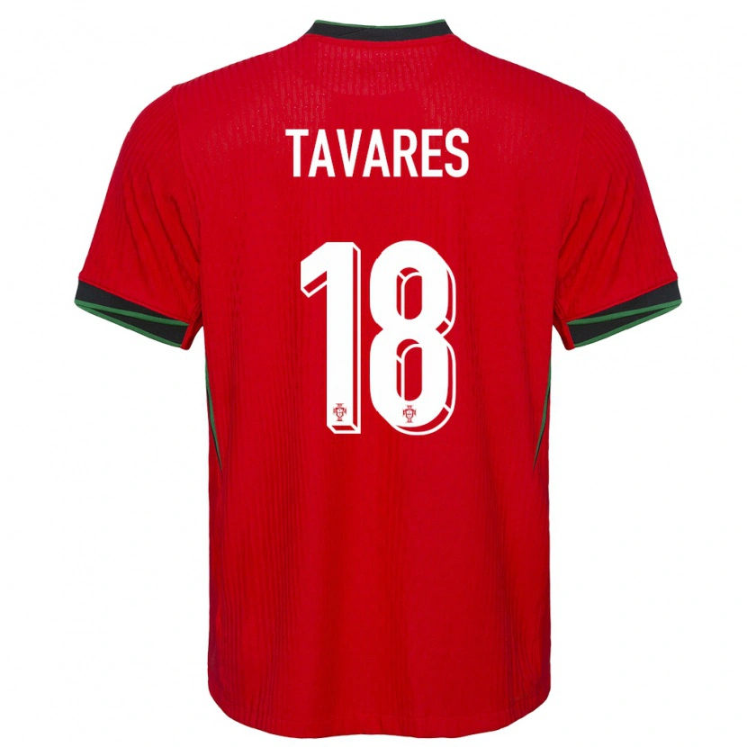 Danxen Enfant Maillot Portugal Leonardo Tavares #18 Rouge Tenues Domicile 24-26 T-Shirt