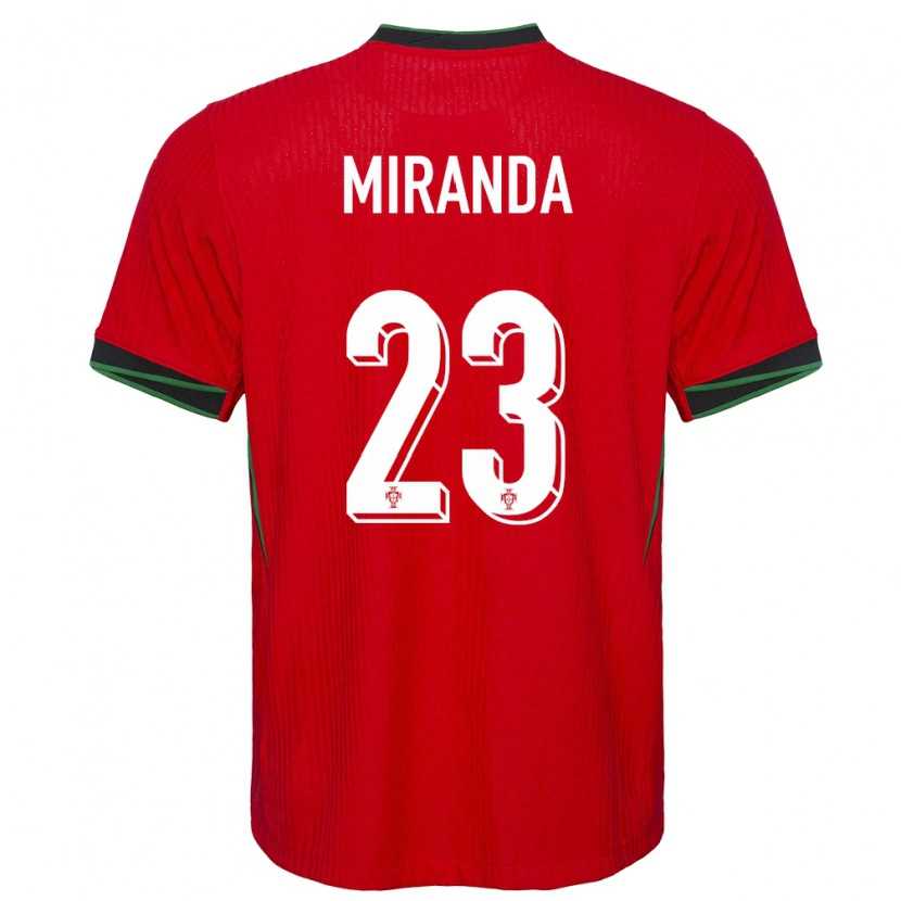 Danxen Enfant Maillot Portugal João Miranda #23 Rouge Tenues Domicile 24-26 T-Shirt