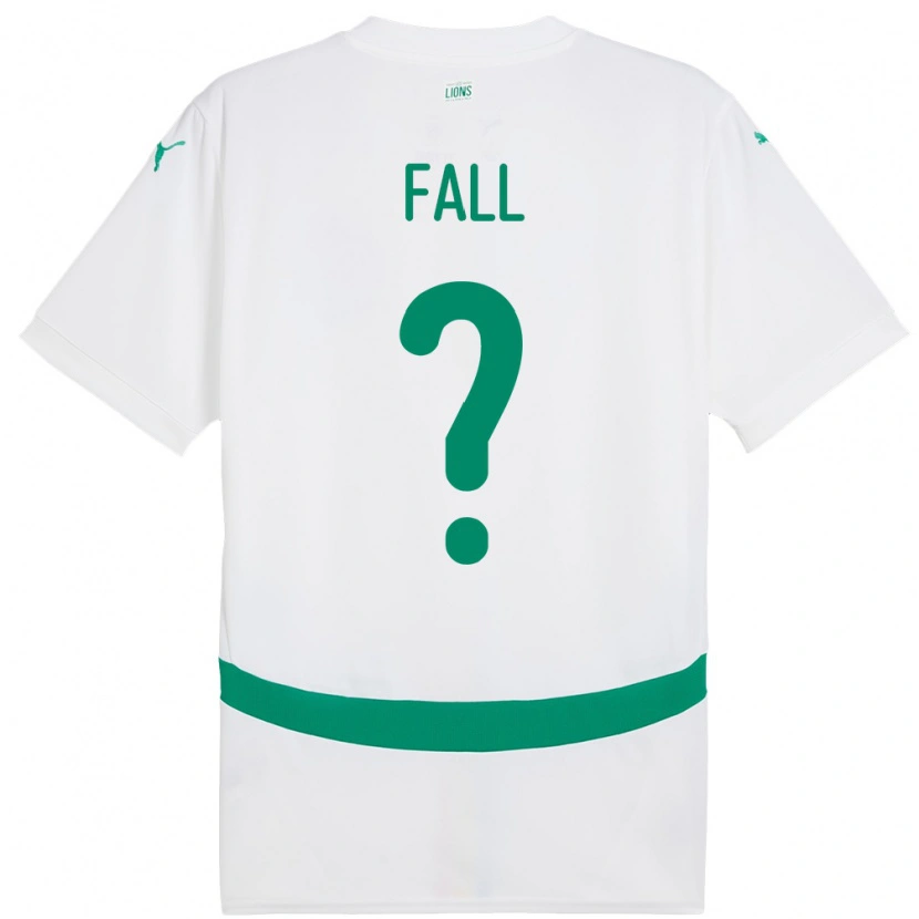 Danxen Enfant Maillot Sénégal Falilou Fall #0 Blanc Tenues Domicile 24-26 T-Shirt
