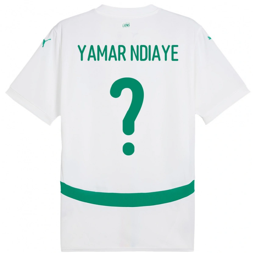Danxen Enfant Maillot Sénégal El Hadj Yamar Ndiaye #0 Blanc Tenues Domicile 24-26 T-Shirt