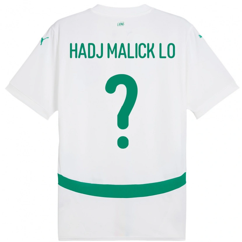Danxen Enfant Maillot Sénégal El Hadj Malick Lo #0 Blanc Tenues Domicile 24-26 T-Shirt