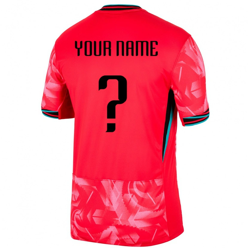Danxen Enfant Maillot Corée Du Sud Votre Nom #0 Rouge Tenues Domicile 24-26 T-Shirt