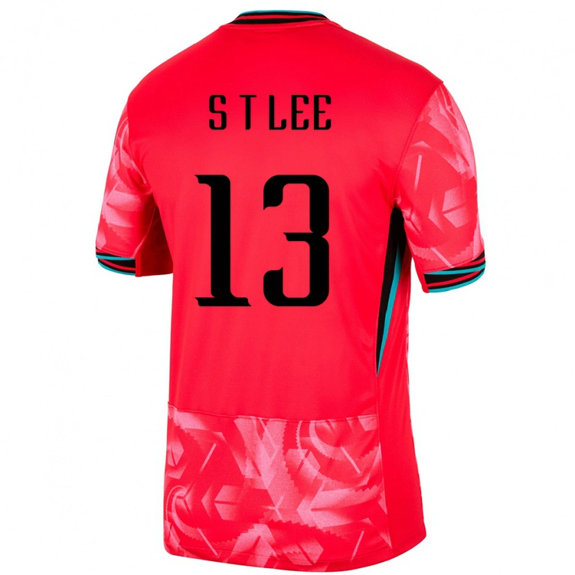 Danxen Enfant Maillot Corée Du Sud Tae-Seok Lee #13 Rouge Tenues Domicile 24-26 T-Shirt