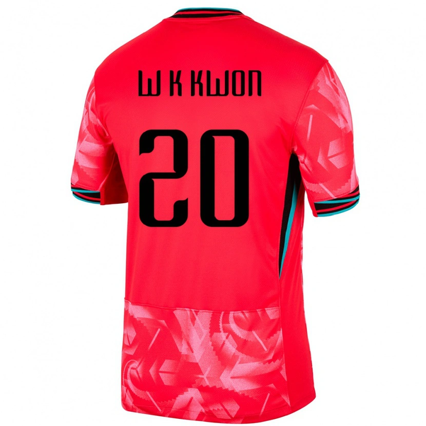 Danxen Enfant Maillot Corée Du Sud Kyung-Won Kwon #20 Rouge Tenues Domicile 24-26 T-Shirt