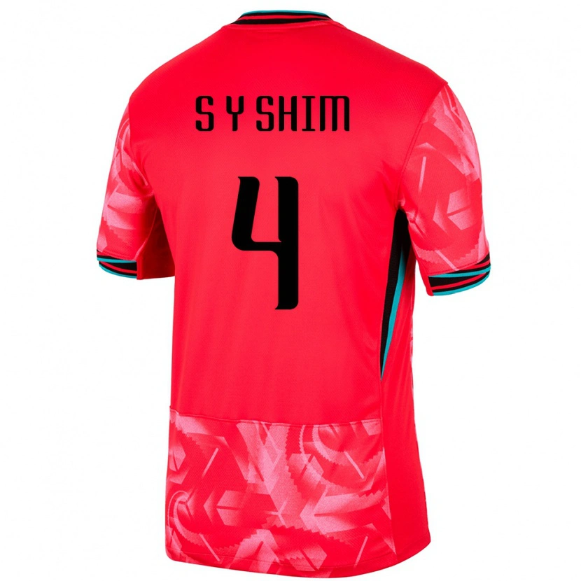 Danxen Enfant Maillot Corée Du Sud Shim Seo Yeon #4 Rouge Tenues Domicile 24-26 T-Shirt