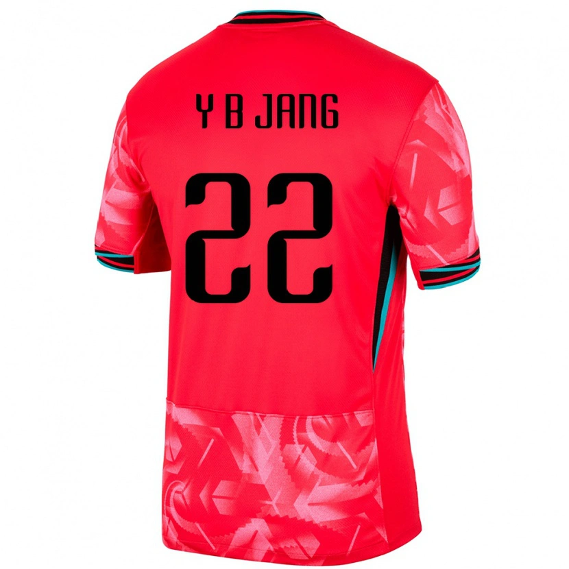 Danxen Enfant Maillot Corée Du Sud Jang Yu Bin #22 Rouge Tenues Domicile 24-26 T-Shirt
