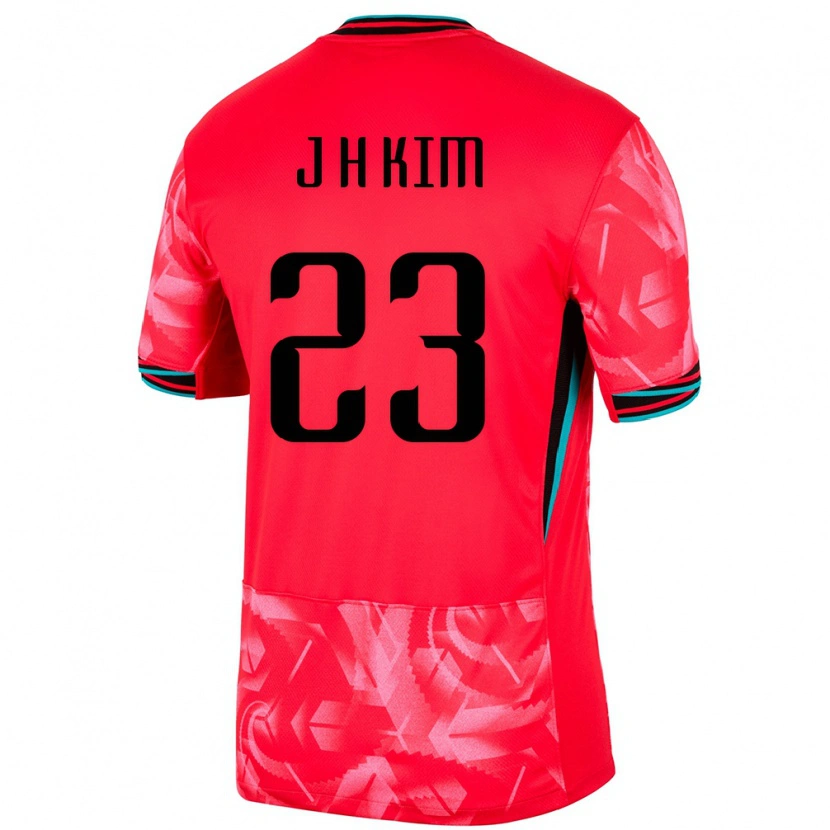 Danxen Enfant Maillot Corée Du Sud Kim Jung Hoon #23 Rouge Tenues Domicile 24-26 T-Shirt