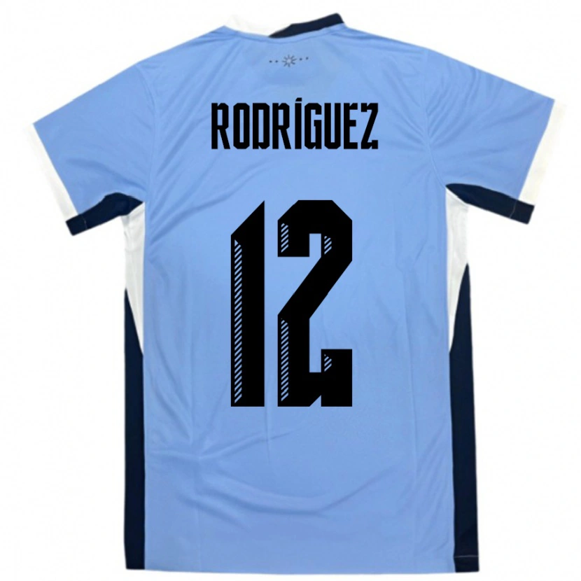 Danxen Enfant Maillot Uruguay Randall Rodriguez #12 Blanc Noir Tenues Domicile 24-26 T-Shirt