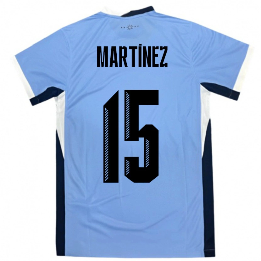 Danxen Enfant Maillot Uruguay Rocio Martinez #15 Blanc Noir Tenues Domicile 24-26 T-Shirt