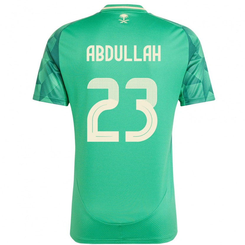 Danxen Enfant Maillot Arabie Saoudite Nawaf Abdullah #23 Vert Tenues Domicile 24-26 T-Shirt