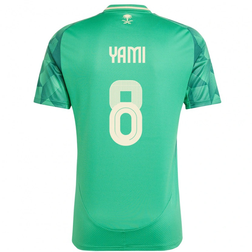 Danxen Enfant Maillot Arabie Saoudite Riyadh Yami #8 Vert Tenues Domicile 24-26 T-Shirt