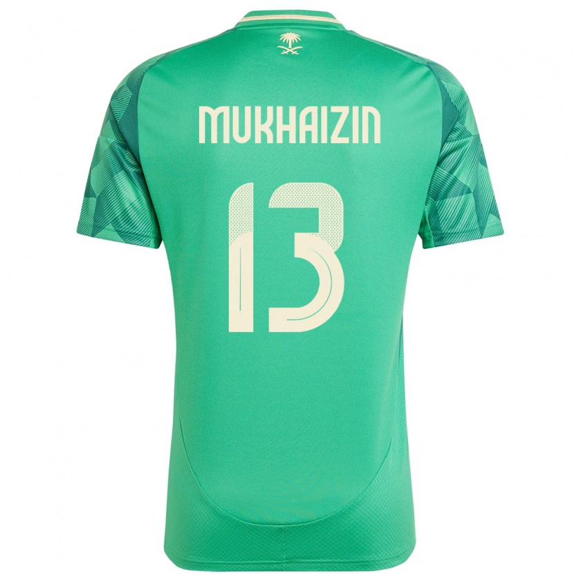 Danxen Enfant Maillot Arabie Saoudite Raghad Mukhaizin #13 Vert Tenues Domicile 24-26 T-Shirt
