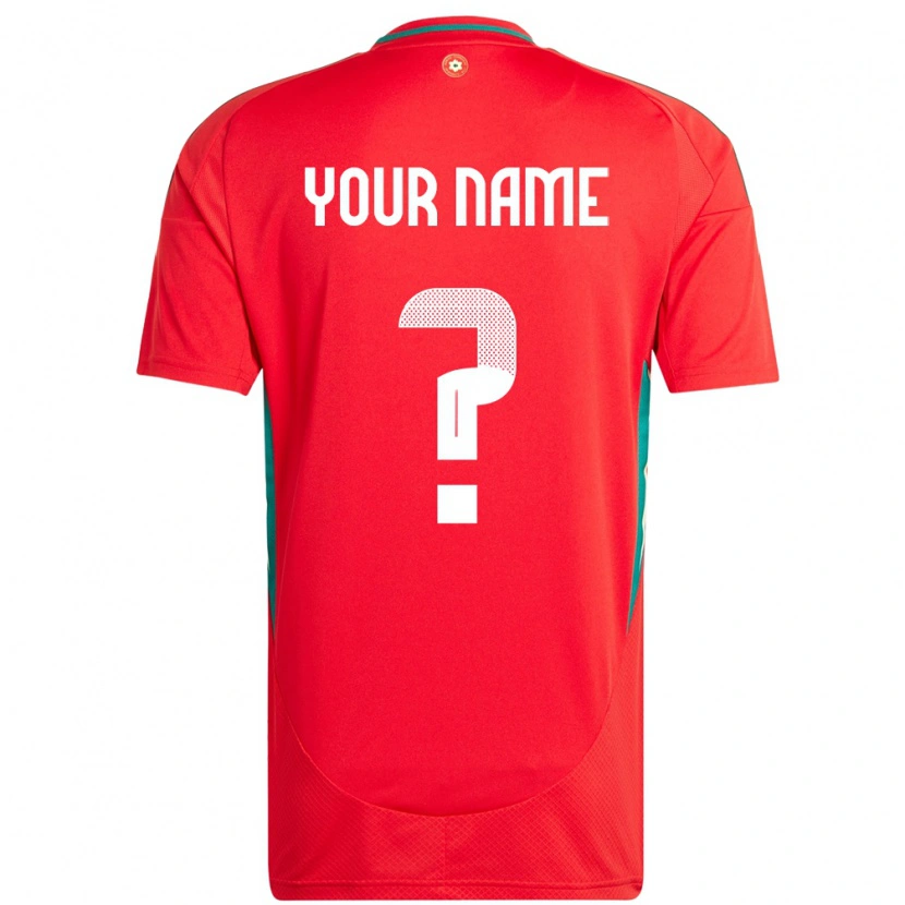 Danxen Enfant Maillot Pays De Galles Votre Nom #0 Rouge Tenues Domicile 24-26 T-Shirt