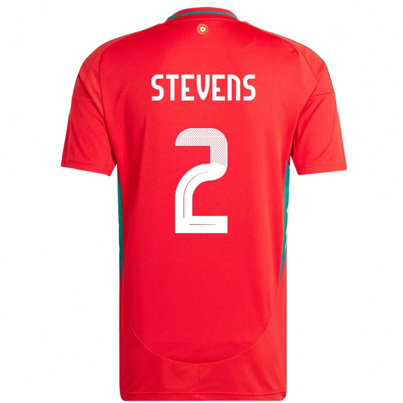 Danxen Enfant Maillot Pays De Galles Fin Stevens #2 Rouge Tenues Domicile 24-26 T-Shirt