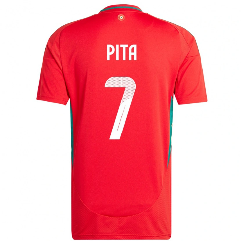 Danxen Enfant Maillot Pays De Galles Shea Pita #7 Rouge Tenues Domicile 24-26 T-Shirt