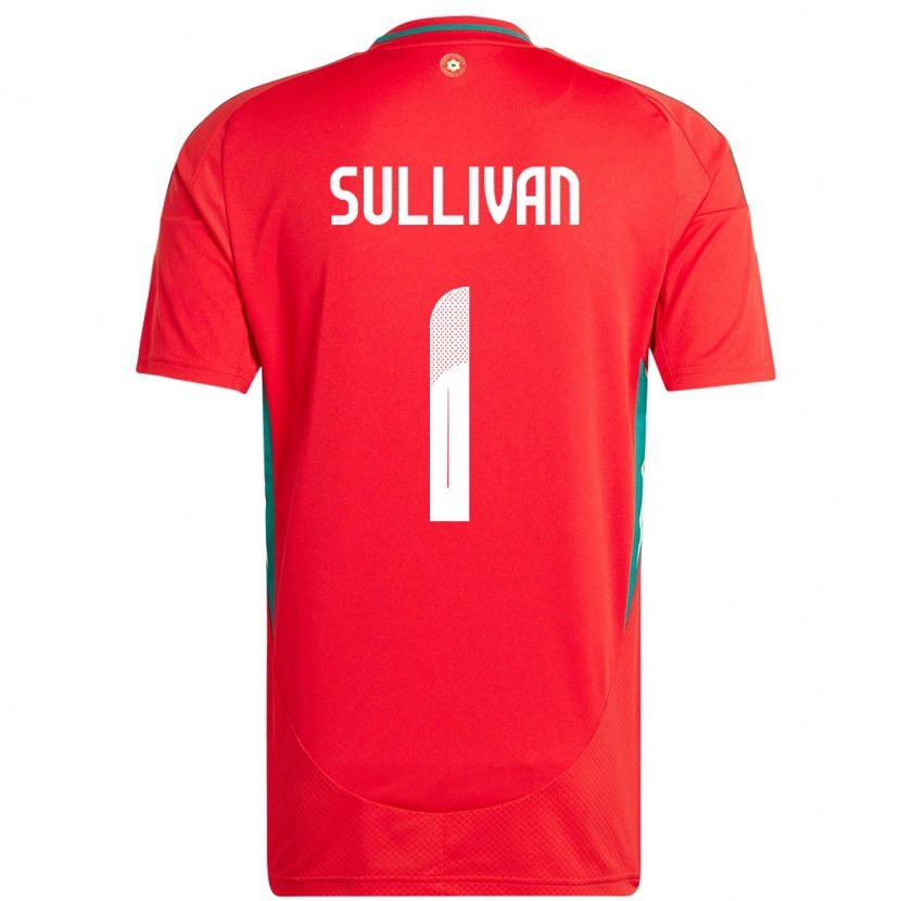 Danxen Enfant Maillot Pays De Galles Laura O Sullivan #1 Rouge Tenues Domicile 24-26 T-Shirt