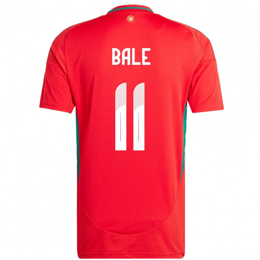 Danxen Enfant Maillot Pays De Galles Gareth Bale #11 Rouge Tenues Domicile 24-26 T-Shirt