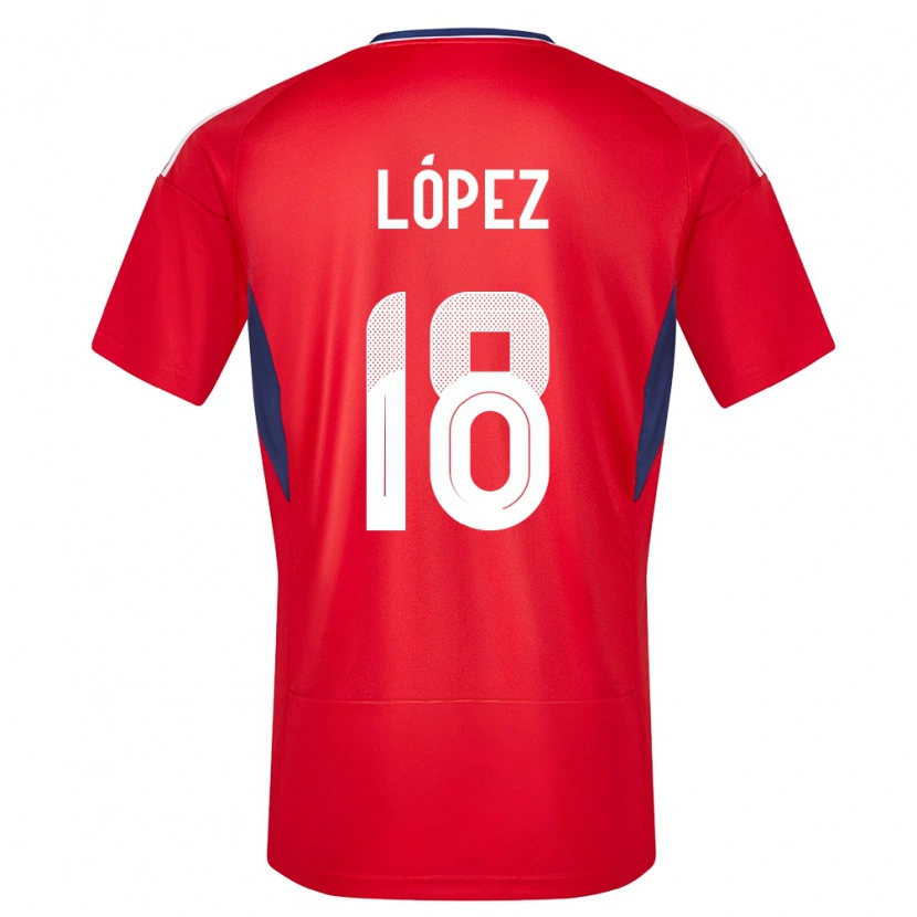 Danxen Enfant Maillot Costa Rica Jafeth López #18 Rouge Tenues Domicile 24-26 T-Shirt