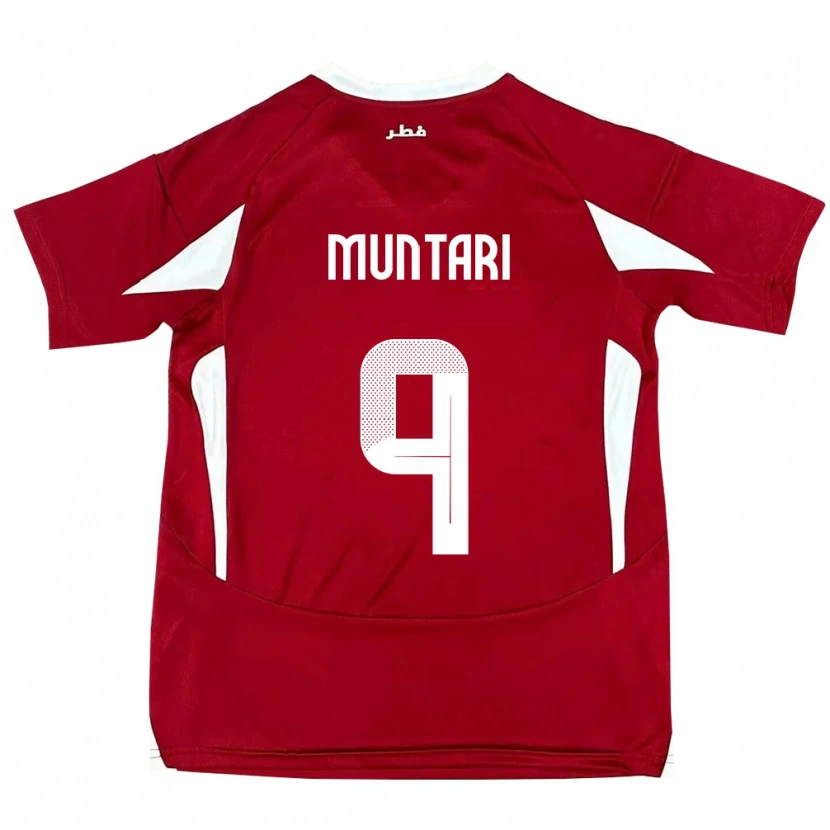 Danxen Enfant Maillot Qatar Mohammed Muntari #9 Rouge Tenues Domicile 24-26 T-Shirt