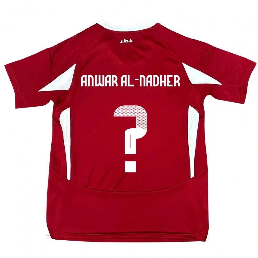 Danxen Enfant Maillot Qatar Salman Anwar Al-Nadher #0 Rouge Tenues Domicile 24-26 T-Shirt