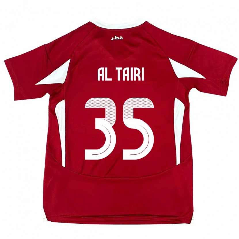 Danxen Enfant Maillot Qatar Osamah Al Tairi #35 Rouge Tenues Domicile 24-26 T-Shirt
