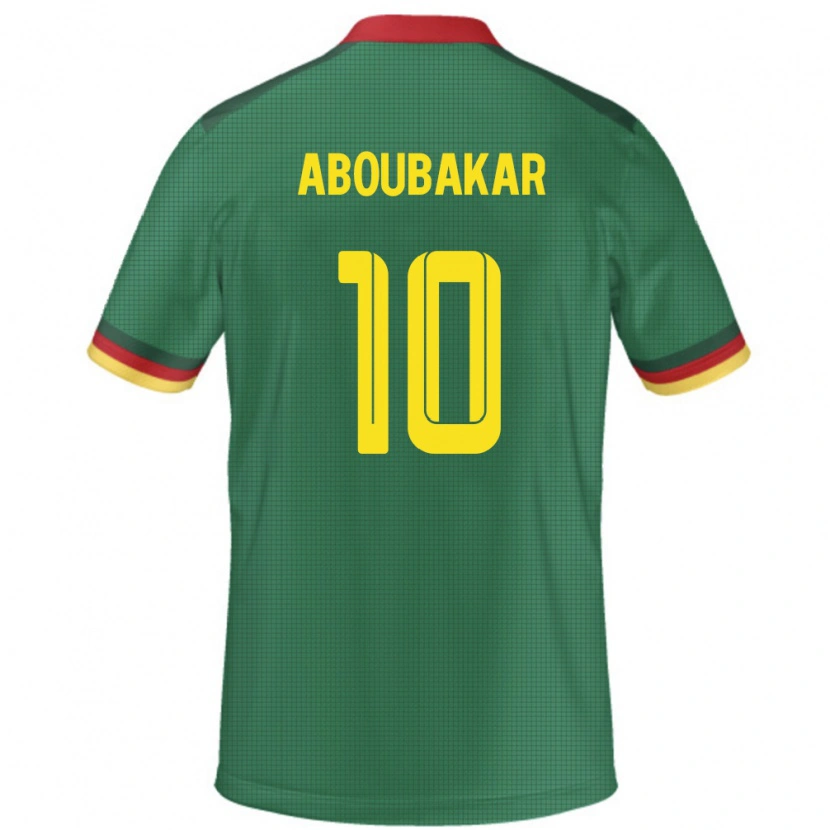 Danxen Enfant Maillot Cameroun Vincent Aboubakar #10 Vert Tenues Domicile 24-26 T-Shirt