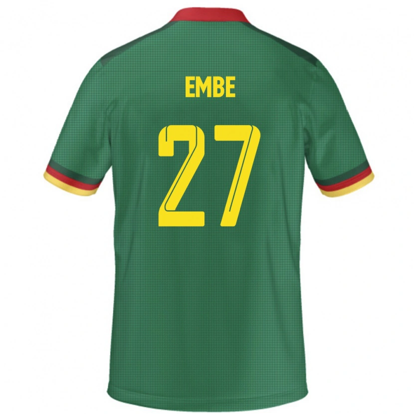Danxen Enfant Maillot Cameroun Eric Embe #27 Vert Tenues Domicile 24-26 T-Shirt