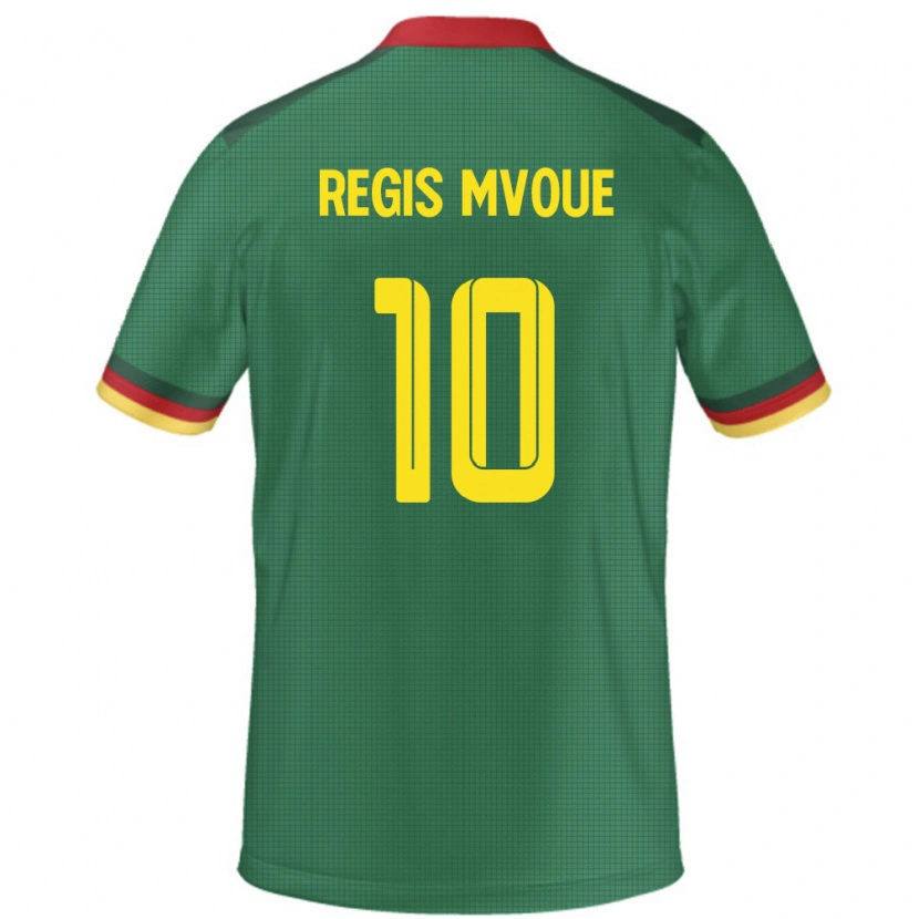 Danxen Enfant Maillot Cameroun Steve Regis Mvoue #10 Vert Tenues Domicile 24-26 T-Shirt