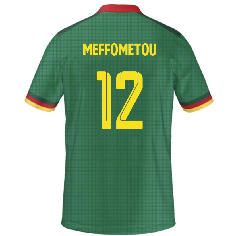 Danxen Enfant Maillot Cameroun Falonne Meffometou #12 Vert Tenues Domicile 24-26 T-Shirt
