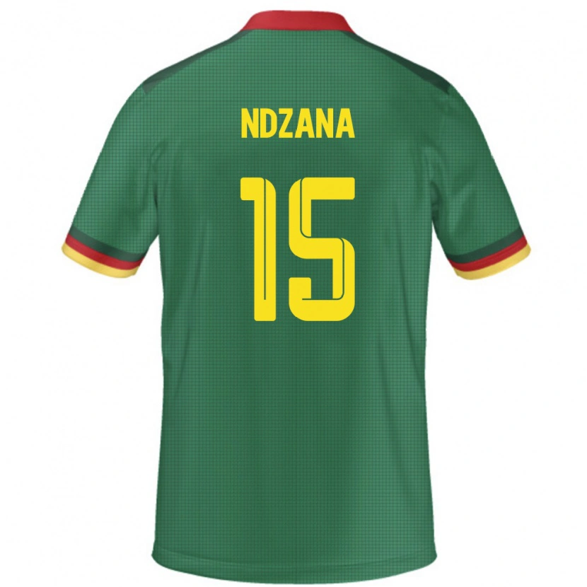 Danxen Enfant Maillot Cameroun Colette Ndzana #15 Vert Tenues Domicile 24-26 T-Shirt