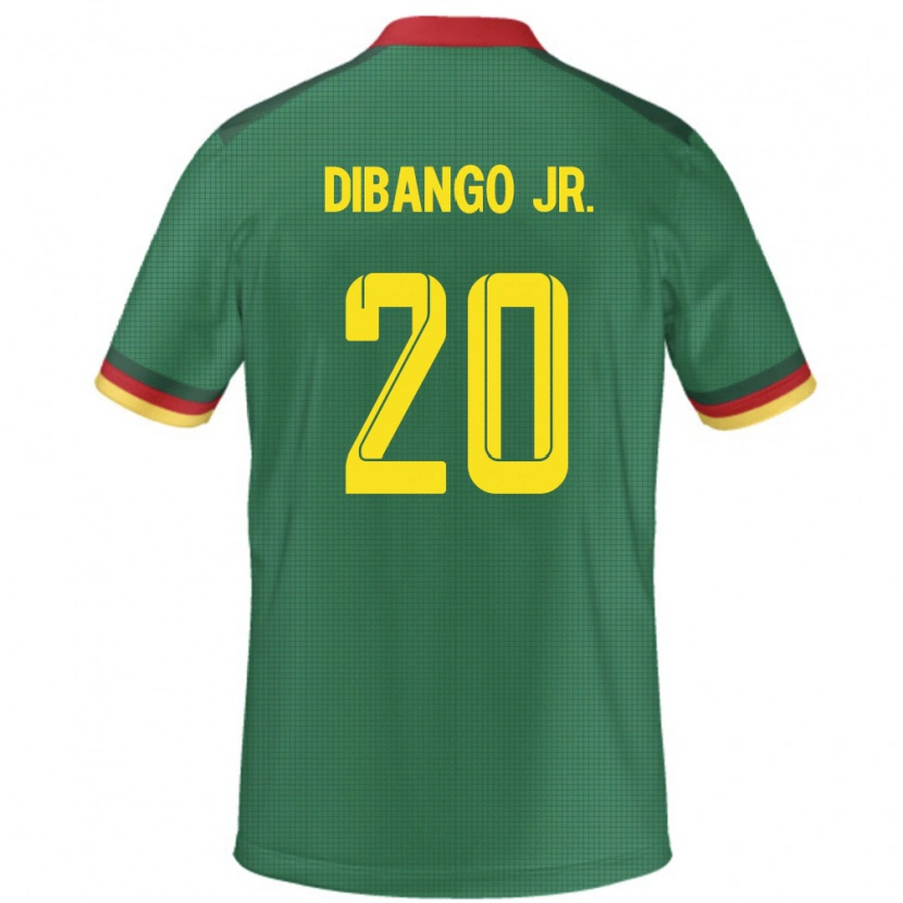 Danxen Enfant Maillot Cameroun Yvan Dibango #20 Vert Tenues Domicile 24-26 T-Shirt