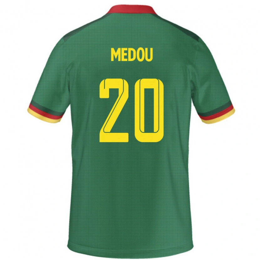 Danxen Enfant Maillot Cameroun Marc Medou #20 Vert Tenues Domicile 24-26 T-Shirt