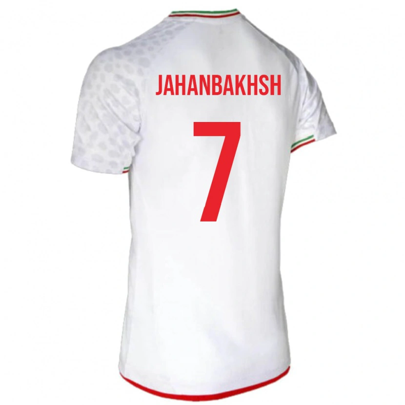 Danxen Enfant Maillot Iran Alireza Jahanbakhsh #7 Blanc Tenues Domicile 24-26 T-Shirt